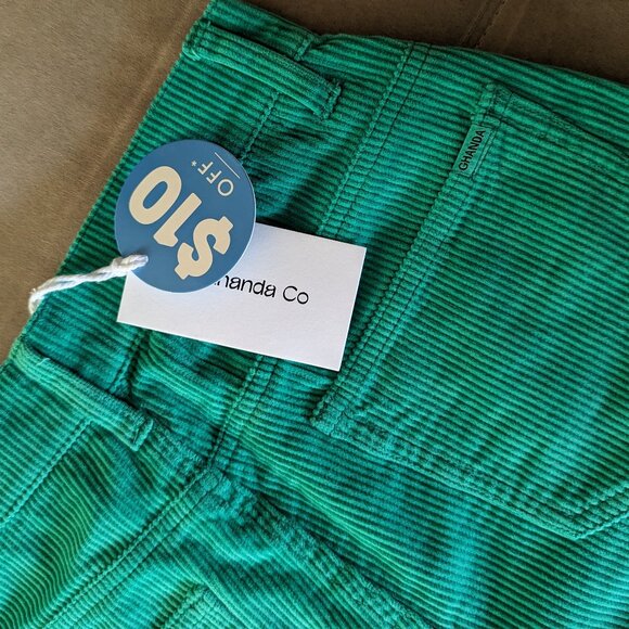 Ghanda Women's Cord Shorts Green - Picture 6 of 9
